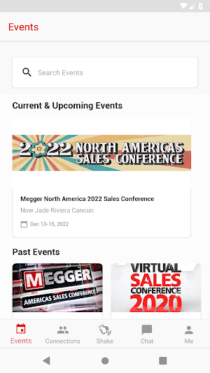 Megger Events Screenshot 1