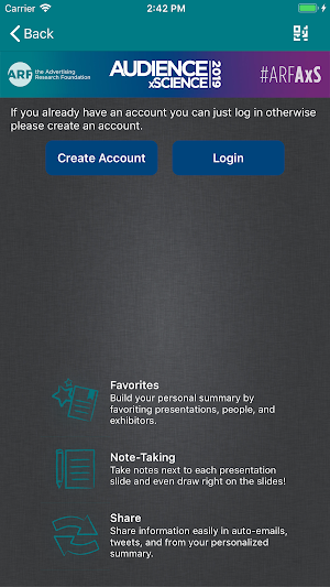 The ARF Events Screenshot 1