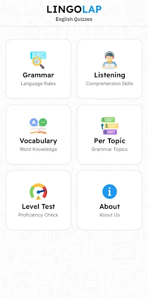 English Quizzes - LingoLap Screenshot 0