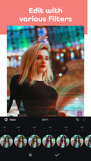 Video editor: Glitch, Slowmo Screenshot 1