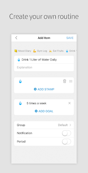 DAILY STAMP - My own routine Screenshot 1