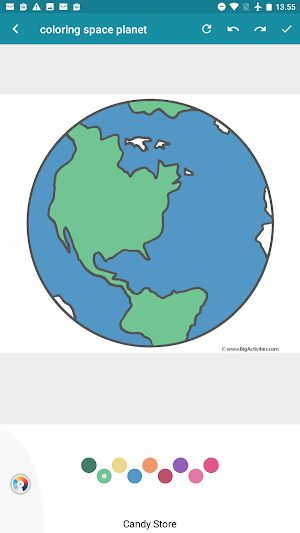 coloring space planet Screenshot 3
