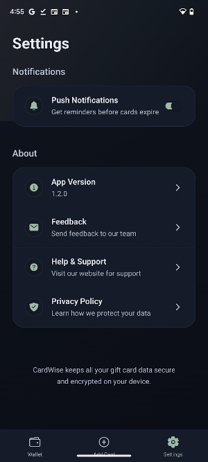 CardWise Wallet Screenshot 3