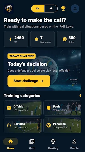 Referee Quiz: Football Rules Screenshot 2