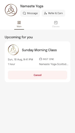 Namaste Yoga Booking Screenshot 3