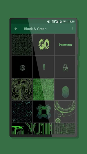 Greenyblack - Black & Green Wa Screenshot 0