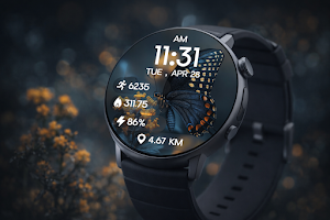 Floral Butterfly Watch Face Screenshot 2