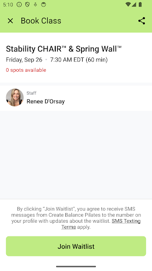 CREATE BALANCE PILATES Screenshot 2