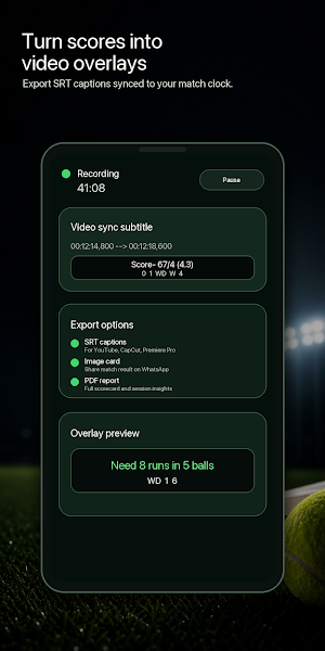 Turf Cricket Scorer Screenshot 1