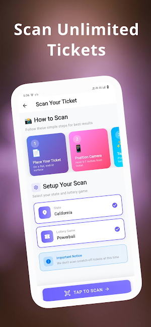 Lottery Ticket Scanner: Lotto Screenshot 1