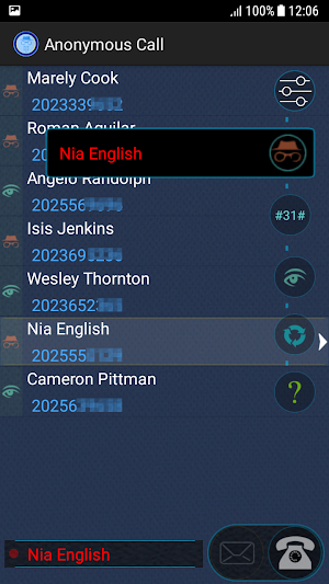 Anonymous Call Hide your caller id Screenshot 1
