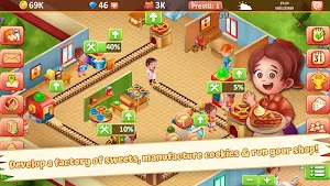 Idle Sweet Bakery Empire - Pastry Shop Tycoon 🧁🍩 Screenshot 0
