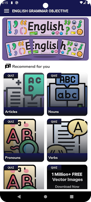 English Grammar Objective Screenshot 0