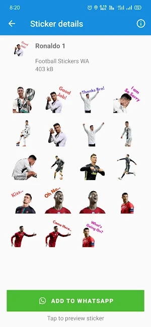 WASticker - Football Stickers Screenshot 1