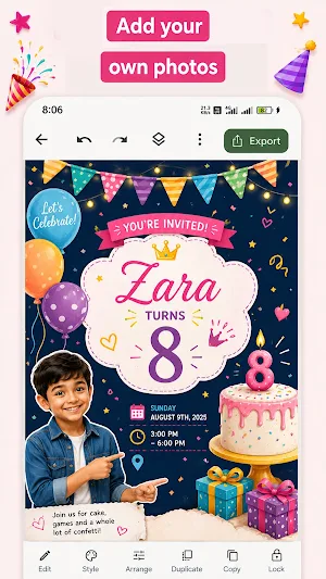 Birthday Invitation Templates Screenshot 0