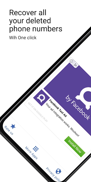 Phone Numbers Recovery - Recover Deleted Contacts Screenshot 0