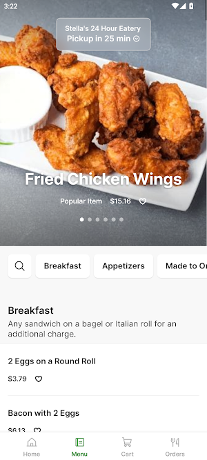 Stella's 24 Hour Eatery Screenshot 1