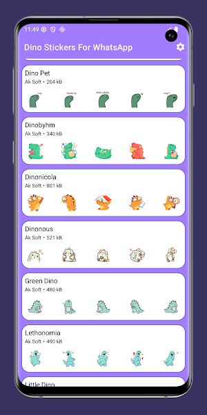 Dino Stickers For WhatsApp Screenshot 1