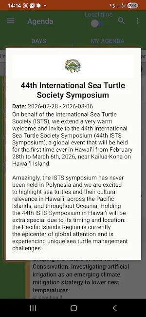 44th ISTS Symposium Screenshot 2