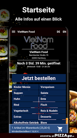 VietNam Food Hamburg Screenshot 1