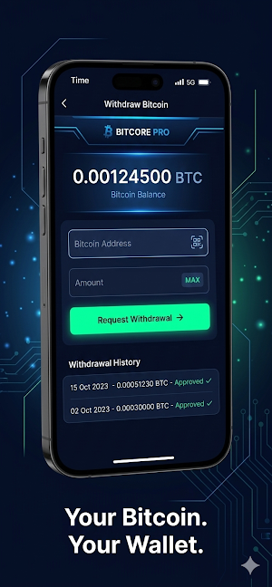 BitCore PRO - BTC mining Screenshot 2