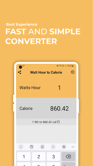 Watt-Hour to Calorie Converter Screenshot 0