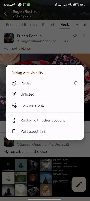 Moshidon for Mastodon Screenshot 1