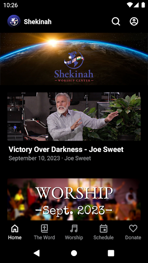 Shekinah Worship Center Screenshot 1