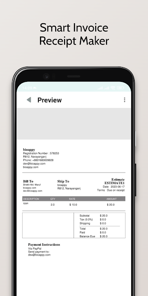 Smart Invoice - Receipt Maker Screenshot 0