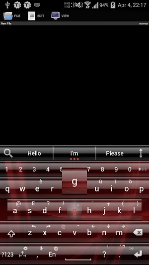 AI Keyboard Theme Glass Red Screenshot 1