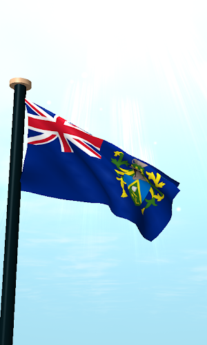 Pitcairn Flag 3D Wallpaper Screenshot 1