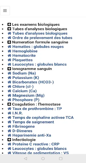 Biological examinations Screenshot 2