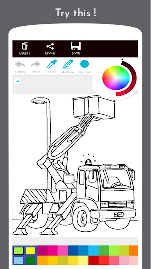 Construction Truck Coloring Screenshot 3