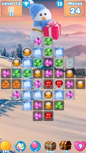 Snowman Swap - match 3 games New Christmas Games screenshot 1