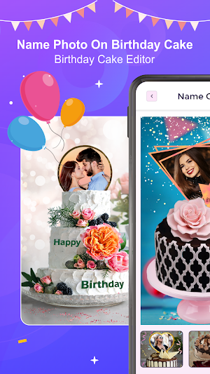Name Photo On Birthday Cake - Birthday Wishes Screenshot 2