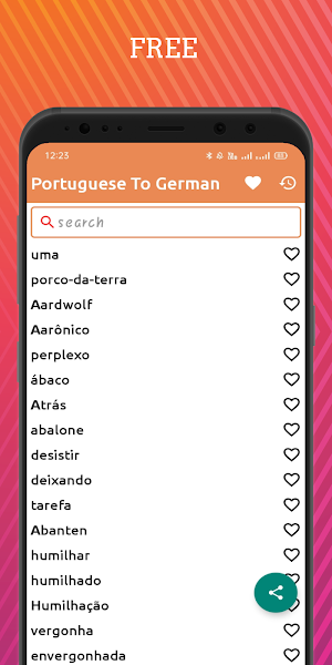Portuguese To German Dictionary Offline Screenshot 0