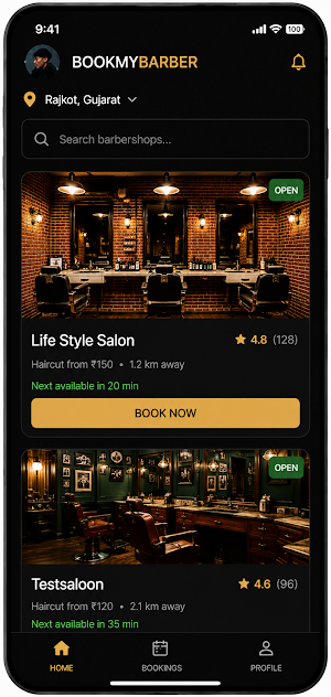 BookMyBarber Screenshot 1