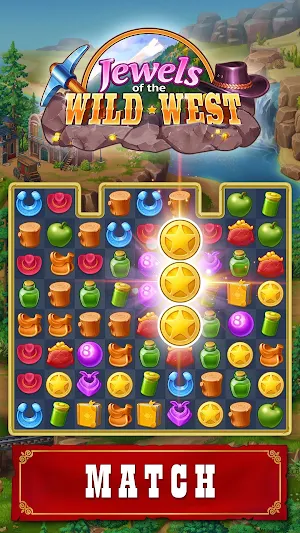 Jewels of the Wild West: Match gems & restore town Screenshot 0