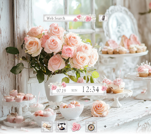 Tea Time and Roses Theme +HOME Screenshot 0