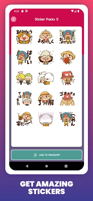 One Anime Piece Stickers WA Screenshot 3