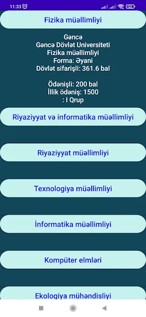 ixtisas seçimi 2022 Screenshot 0