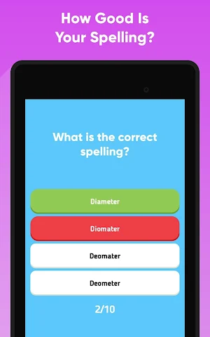 Spelling Test Quiz Screenshot 3