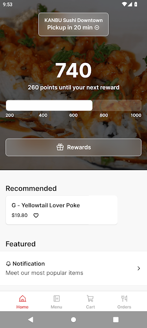 KANBU Sushi Downtown Screenshot 0