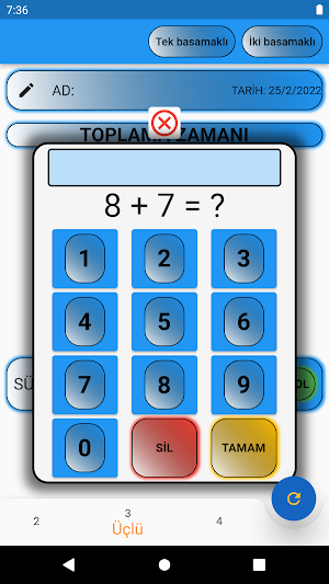 3 İşlem Etkinlik Screenshot 1
