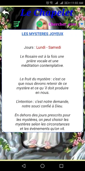 Chapelet et le Rosaire. Screenshot 3