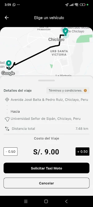 Taxi Metropolitanos Pasajero Screenshot 2