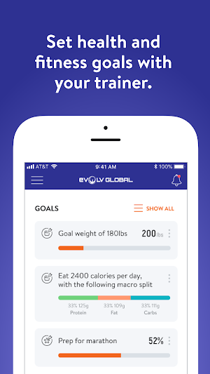 eVOLV Fitness App Screenshot 2