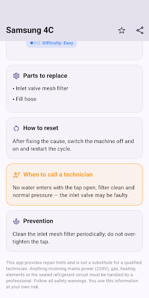 Error Codes: Appliance Fix Screenshot 3