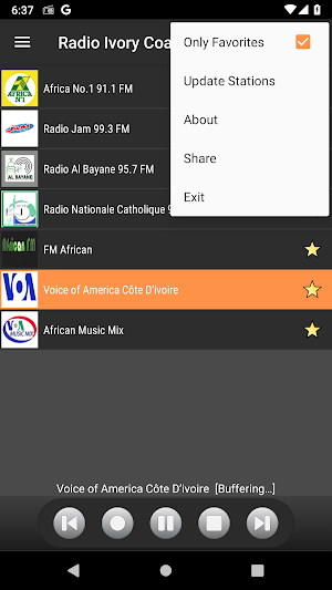 RADIO IVORY COAST : Free Music News Sport Screenshot 2