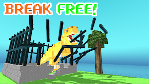 Blocky Dino Park: T-Rex Rampage Screenshot 0